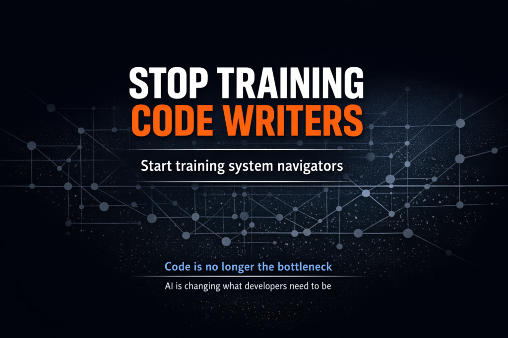 WE NEED TO STOP TRAINING CODE WRITERS